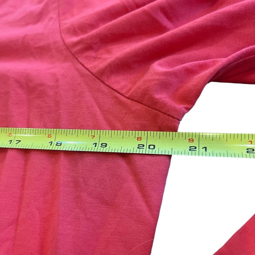 LL BEAN Women’s Large Red Coral Long Sleeve Basic Everyday Shirt Blouse‎ Solid - Picture 5 of 8